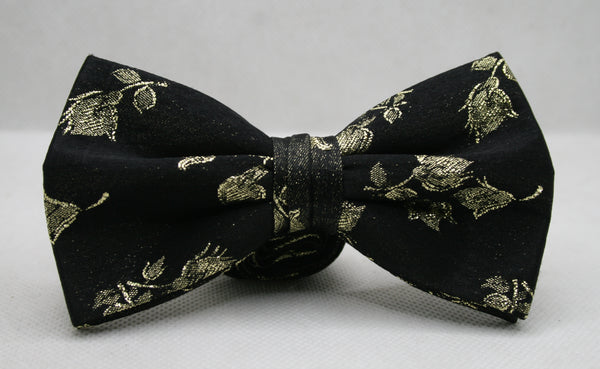 black n gold  Bow Tie adute
