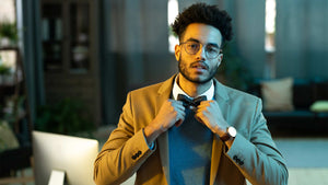 Young Executive wearing a black bowtie from PRochelin