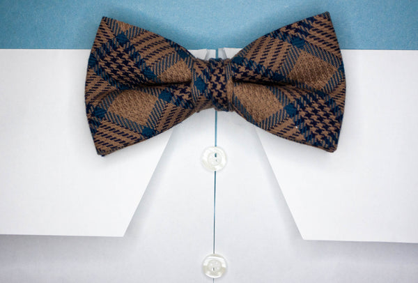 Brown And Blue Bowtie