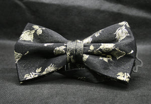 black n gold  Bow Tie adute