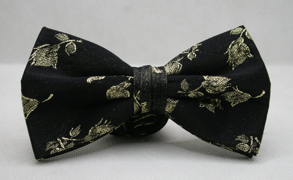 black n gold  Bow Tie adute